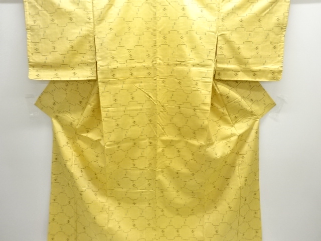 JAPANESE KIMONO / UNUSED / SILK / HAND WOVEN TSUMUGI / KASURI PATTERN
